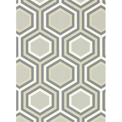 Hexagon Tapete Selo von Harlequin - Slate/ Platinum Hexagon Tapete Selo von Harlequin - Slate/ Platinum