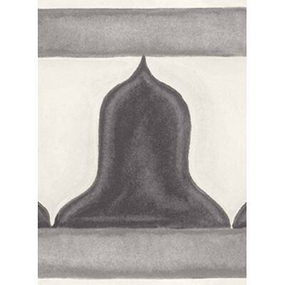 Bordüre Zellige Border von Cole & Son - Soot & Snow Bordüre Zellige Border von Cole & Son - Soot & Snow