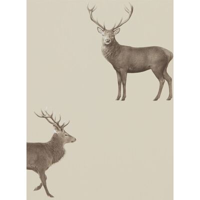 Hirsch Tapete Evesham Deer von Sanderson - Birch Hirsch Tapete Evesham Deer von Sanderson - Birch