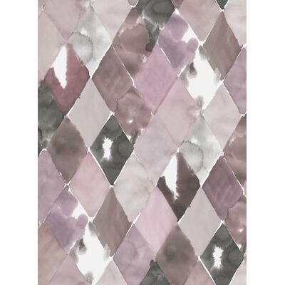 Rauten Tapete Big Harlequin von Rebel Walls - Plum Rauten Tapete Big Harlequin von Rebel Walls - Plum