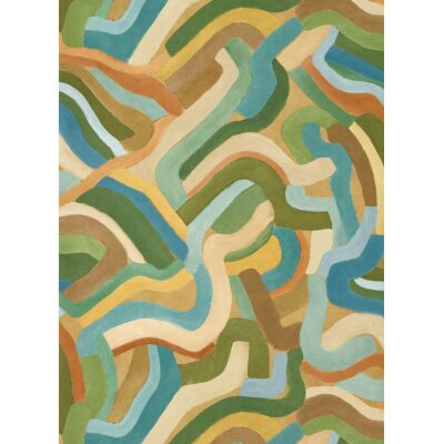 Harlequin Tapete Spiralis - Ochre/ Turquoise/ Forest Harlequin Tapete Spiralis - Ochre/ Turquoise/ Forest