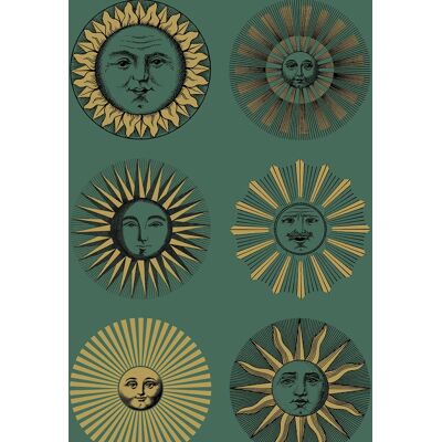 Cole & Son Tapete Soli - Emerald/ Gold Cole & Son Tapete Soli - Emerald/ Gold