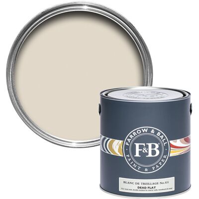 Farrow & Ball Dead Flat Archivton - 5l - Blanc De Treillage G1 Farrow & Ball Dead Flat Archivton - 5l - Blanc De Treillage G1