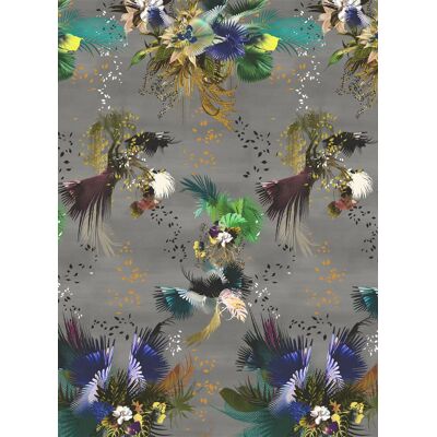 Christian Lacroix Tapete Oiseau Fleur - Graphite Christian Lacroix Tapete Oiseau Fleur - Graphite