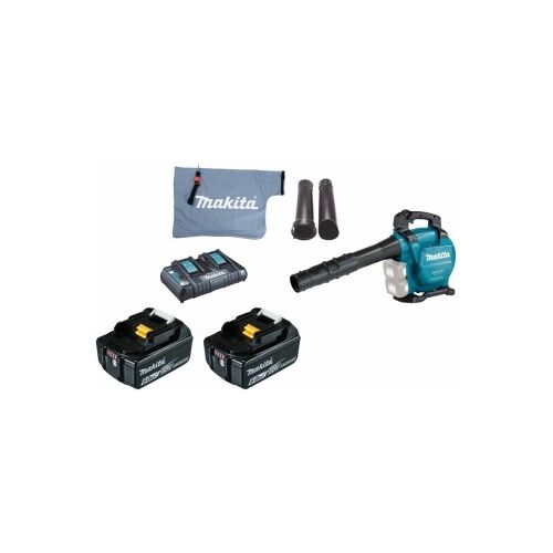Makita DUB363PGV 2x BL1860B 6Ah Akku + DC18RD