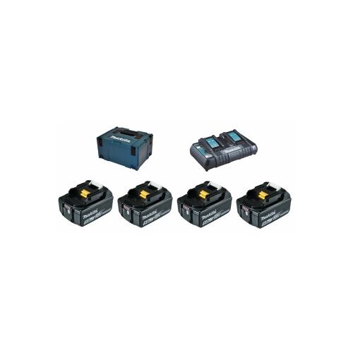 Makita Power Source-Kit 4x 18V 5Ah Akku BL1850B + DC18RD