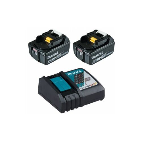 Makita 197570-9 Power Source-Kit 18V 5Ah 2x BL1850B + DC18RC