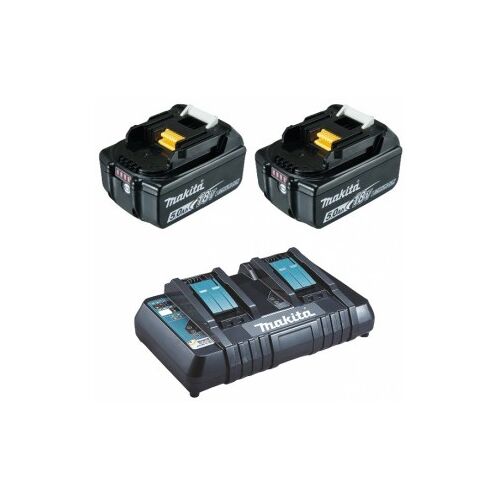 Makita 199482-2 Power Source-Kit 18V 5Ah 2x BL1850B + DC18RD