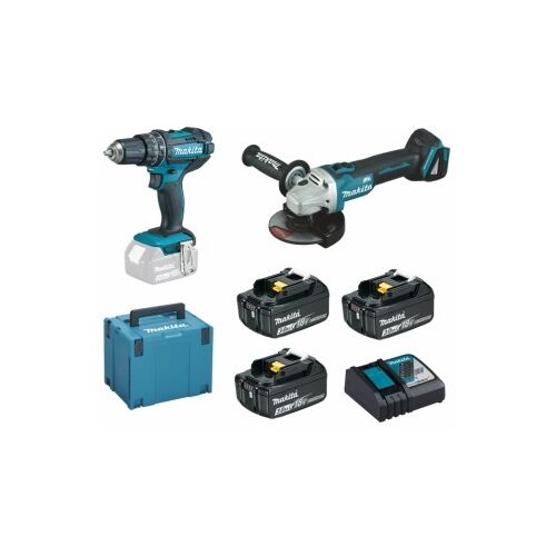 Makita Combo-Kit DGA504RFJ + DHP482Z