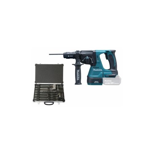 Makita DHR243Z + D-42444 SDS-plus Bohrer + Meißel-Set 17-tlg.