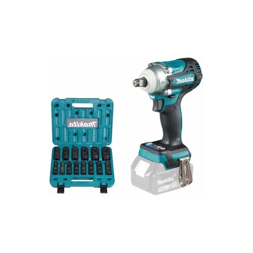 Makita DTW300Z + E-16586 IMPACT BLACK Schlagnuss-Set 14-tlg.