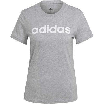 Eng anliegendes T-Shirt mit Logo für Frauen adidas Essentials Grau L female Eng anliegendes T-Shirt mit Logo für Frauen adidas Essentials Grau L female