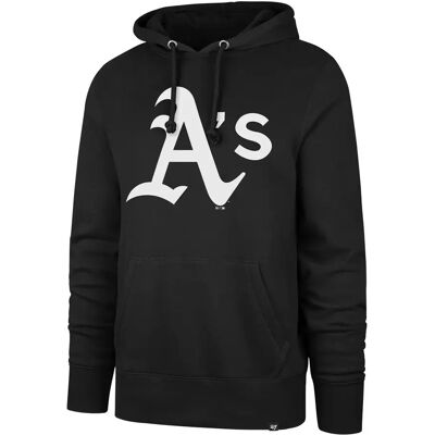 Pullover Oakland Athletics 47Brand MLB Imprint Backer Burn Noir XS male Pullover Oakland Athletics 47Brand MLB Imprint Backer Burn Noir XS male
