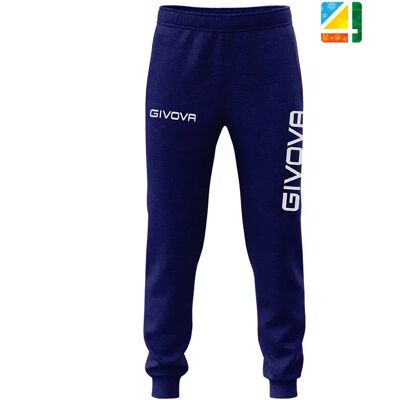 Jogginghose aus Baumwolle Givova Mod. Moon Big Logo Bleu L unisex Jogginghose aus Baumwolle Givova Mod. Moon Big Logo Bleu L unisex