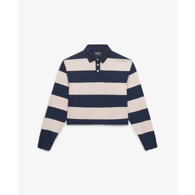 Polo-Shirt, langarm, Damen Superdry Athletic Essentials Stripe Bleu 2XS female Polo-Shirt, langarm, Damen Superdry Athletic Essentials Stripe Bleu 2XS female