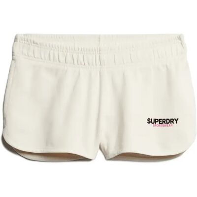 Shorts für Damen Superdry Sportswear Logo Blanc L female Shorts für Damen Superdry Sportswear Logo Blanc L female