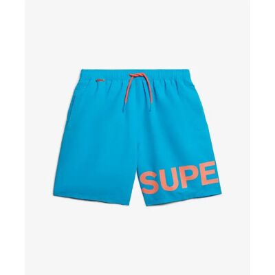 Badeshorts mit Muster Superdry Bleu S male Badeshorts mit Muster Superdry Bleu S male