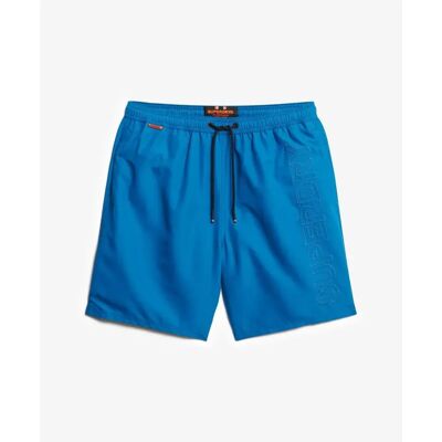 Hochwertige bestickte Badeshorts Superdry Bleu M male Hochwertige bestickte Badeshorts Superdry Bleu M male