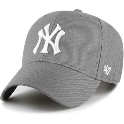 New York Yankees Baseball-Cap 47Brand MLB MVP Gris TU unisex New York Yankees Baseball-Cap 47Brand MLB MVP Gris TU unisex
