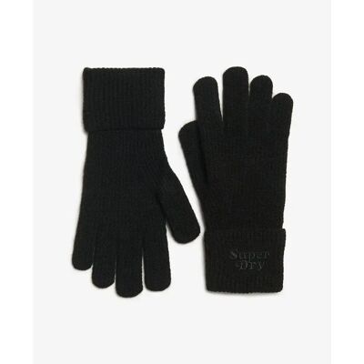 Gestrickte Handschuhe Kinder Superdry Soft Rib Noir TU unisex Gestrickte Handschuhe Kinder Superdry Soft Rib Noir TU unisex