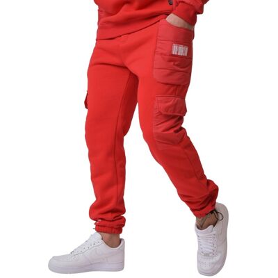 Jogginghose mit gepolsterten Details Project X Paris Rot XL male Jogginghose mit gepolsterten Details Project X Paris Rot XL male