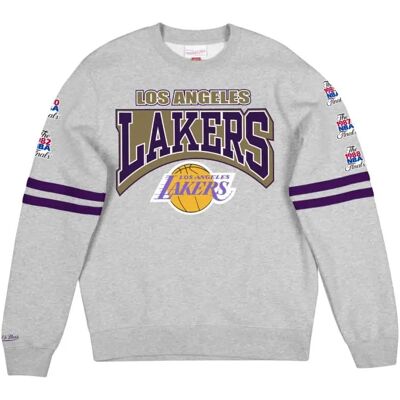 Mitchell & Ness Sweetshirt Los Angeles Lakers Fleece Crew Gris L male Mitchell & Ness Sweetshirt Los Angeles Lakers Fleece Crew Gris L male