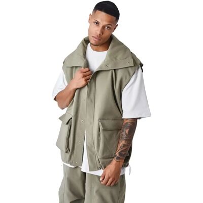 Oversized Weste mit Taschen Project X Paris Vert S male Oversized Weste mit Taschen Project X Paris Vert S male