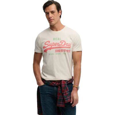 T-Shirt Superdry Vl Classic Blanc S male T-Shirt Superdry Vl Classic Blanc S male