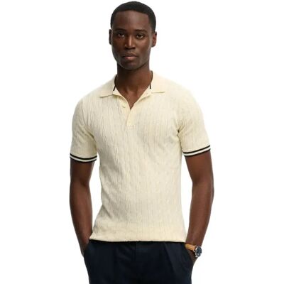 Strick-Polo Superdry Beige L male Strick-Polo Superdry Beige L male