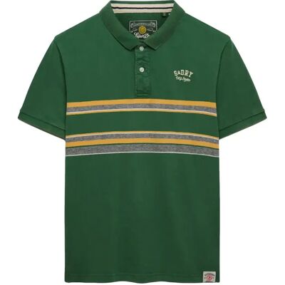Gestreiftes Poloshirt Superdry Vintage Vert L male Gestreiftes Poloshirt Superdry Vintage Vert L male