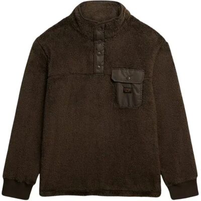 Fleece-Pullover mit Stehkragen Superdry Marron M male Fleece-Pullover mit Stehkragen Superdry Marron M male