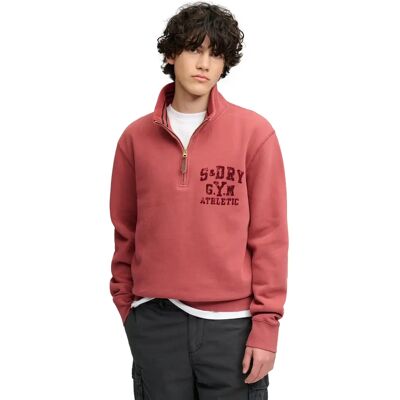 Sweatshirt Mit Halb-Zip Ton-in-Ton Superdry Marron L male Sweatshirt Mit Halb-Zip Ton-in-Ton Superdry Marron L male