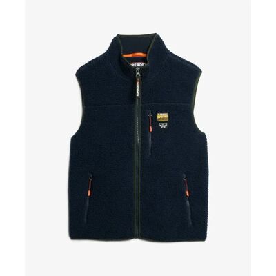 Ärmelloses Fleece Superdry Bleu M male Ärmelloses Fleece Superdry Bleu M male