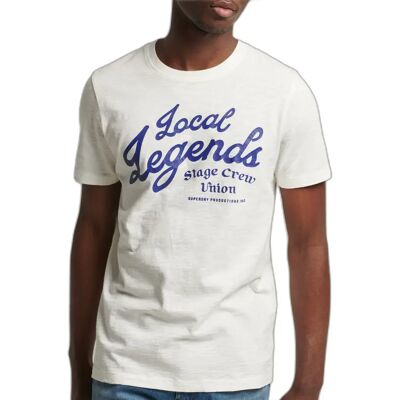 T-Shirt Superdry Vintage Merch Store Blanc S male T-Shirt Superdry Vintage Merch Store Blanc S male