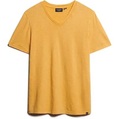 Meliertes T-Shirt mit V-Ausschnitt Superdry Jaune M male Meliertes T-Shirt mit V-Ausschnitt Superdry Jaune M male