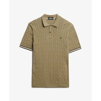 Polo aus strukturierter Wolle Superdry Vert L male Polo aus strukturierter Wolle Superdry Vert L male