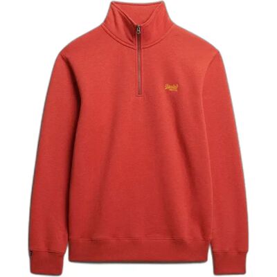 Sweatshirt mit Reißverschlusskragen Superdry Essential Logo Henley Orange L male Sweatshirt mit Reißverschlusskragen Superdry Essential Logo Henley Orange L male