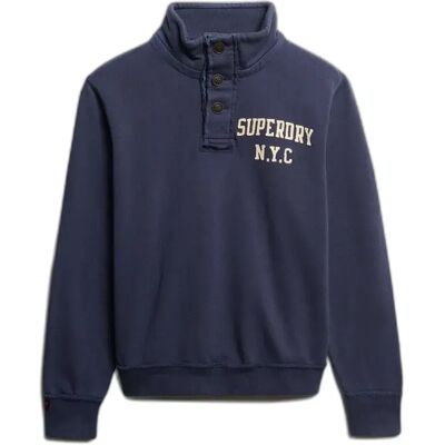 Pullover Superdry Athletic Henley Bleu L male Pullover Superdry Athletic Henley Bleu L male