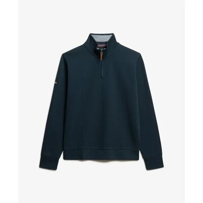Sweatshirt mit Reißverschlusskragen Superdry Core Henley Bleu 2XL male Sweatshirt mit Reißverschlusskragen Superdry Core Henley Bleu 2XL male