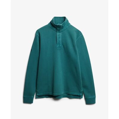 Sweatshirt mit halbem Reißverschluss Superdry Cotton Classic Pique Henley Vert XL male Sweatshirt mit halbem Reißverschluss Superdry Cotton Classic Pique Henley Vert XL male