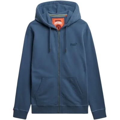 Kapuzenjacke Superdry Essential Logo Bleu M male Kapuzenjacke Superdry Essential Logo Bleu M male