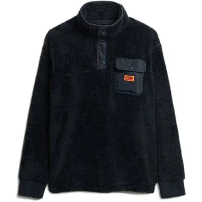 Fleece-Pullover mit Stehkragen Superdry Bleu S male Fleece-Pullover mit Stehkragen Superdry Bleu S male