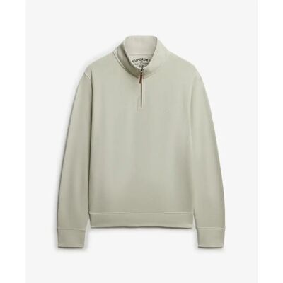 Klassischer Stehkragen-Pullover Superdry Essential Blanc 2XL male Klassischer Stehkragen-Pullover Superdry Essential Blanc 2XL male