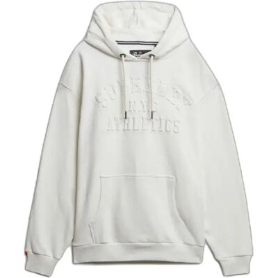 Hoodie Superdry Athletic Emboss Blanc XL male Hoodie Superdry Athletic Emboss Blanc XL male