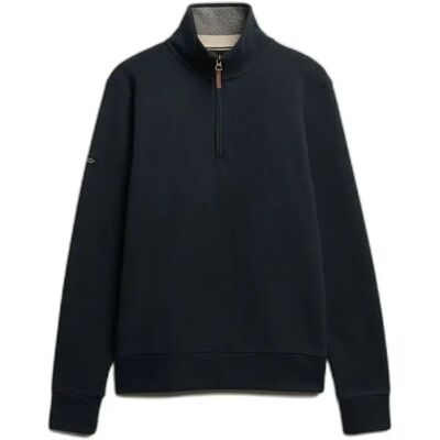 Piqué Hoodie mit Reißverschlusskragen Superdry Essential Bleu 3XL male Piqué Hoodie mit Reißverschlusskragen Superdry Essential Bleu 3XL male