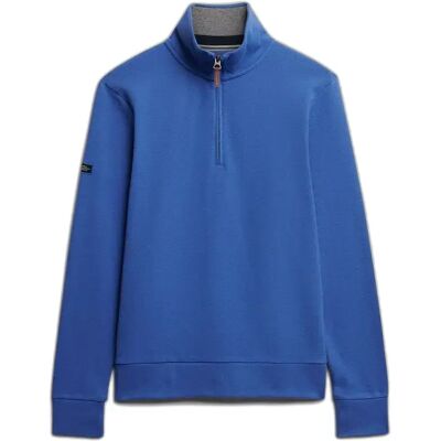 Piqué Hoodie mit Reißverschlusskragen Superdry Essential Bleu 3XL male Piqué Hoodie mit Reißverschlusskragen Superdry Essential Bleu 3XL male