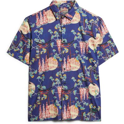 Hemd Superdry hawaïenne Bleu 2XL male Hemd Superdry hawaïenne Bleu 2XL male