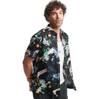 Hemd Superdry Hawaïenne Noir L male Hemd Superdry Hawaïenne Noir L male
