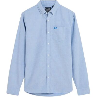 Langarmshirt aus Bio-Baumwolle Superdry Oxford Bleu 2XL male Langarmshirt aus Bio-Baumwolle Superdry Oxford Bleu 2XL male