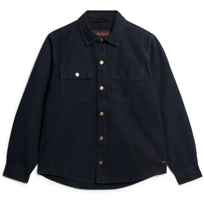 Überhemd aus Canvas Superdry Surplus Bleu 2XL male Überhemd aus Canvas Superdry Surplus Bleu 2XL male